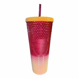*NEW*Starbucks 24oz Pearl Ruby White Gold Ombré Studded Tumbler